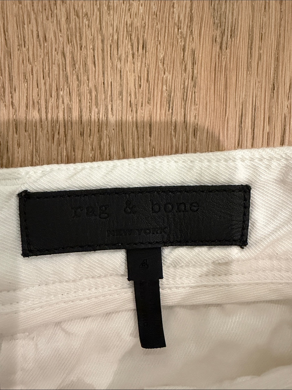 Rag & Bone High-Rise White Button-Front Women’s Shorts - Picture 3 of 4